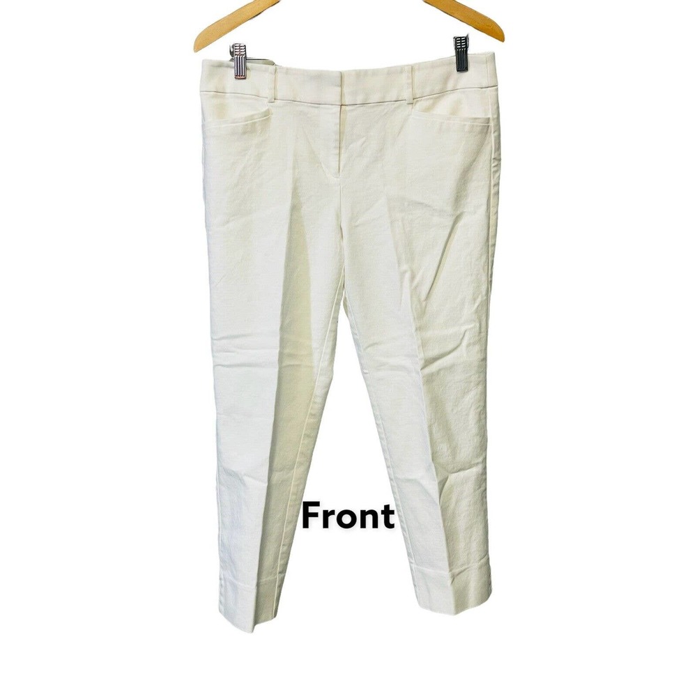 Ann Taylor White Size 8 The Riviera Pant Stretchy Spandex Blend